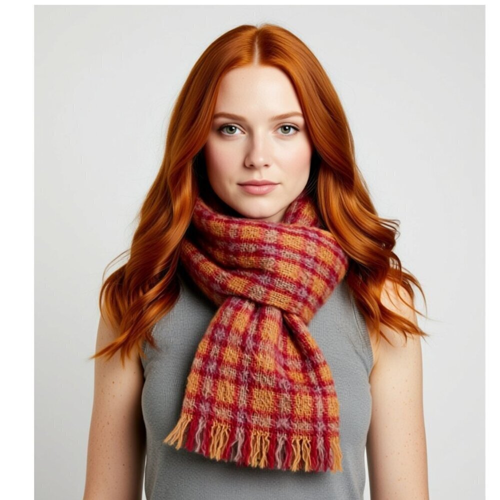 Vintage I. Magnin women's scarf 70% mohair - 30% New Wool (C40)